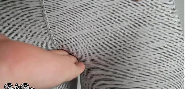  Cute n Fit step sister makes me cum in her panties and leggings and pull them up